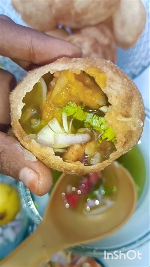 spicy ragda puri #golgappa #food challenge