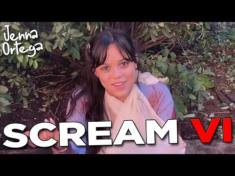 Jenna Ortega with the cast of SCREAM 6 backstage
