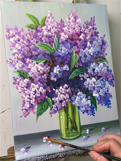 97K views · 2.3K reactions | Flower ideas for you / Acrylic Painting Technique for Beginners | Painting Skills | Facebook