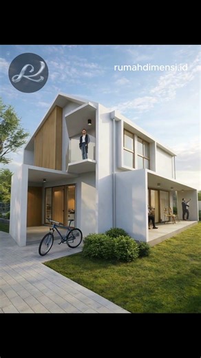 Desain Rumah 2 Lantai Scandinavian Modern