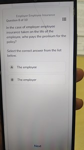 In the case of employer employee insurance taken on the life of... | Filo