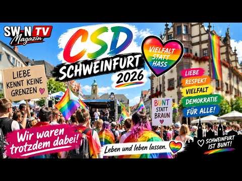 SCHWEINFURT IST BUNT! 🏳️‍🌈 CSD 2026 – Vielfalt, Freiheit & klare Kante | SW-N-TV