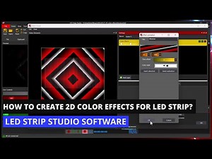 Creating 2D color effects for pixel LED strips and pixels
