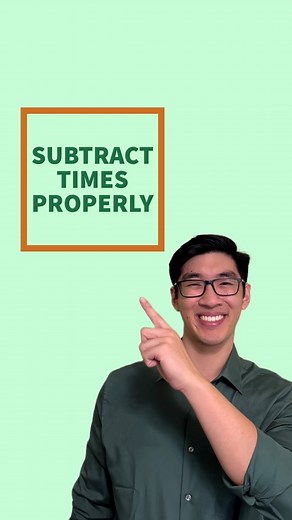 Grant Huang on Instagram: "How to properly subtract times in Excel 📁 Save this post so you can use it later! #excel #exceltips #exceltricks #microsoftexcel #spreadsheets #exceltraining #exceltutorial"