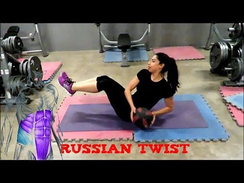 GIRO RUSO CON BALÓN MEDICINAL (ABDOMEN, OBLICUOS Y SERRATOS)