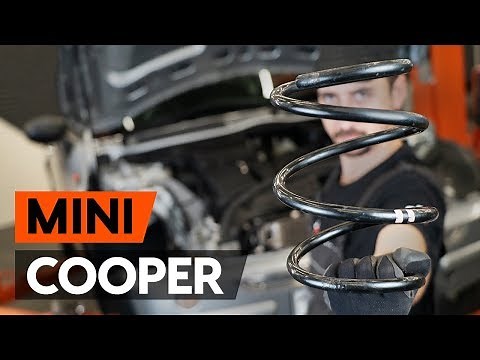How to change front springs / front coil springs on MINI COOPER 1 (R50, R53) [TUTORIAL AUTODOC]