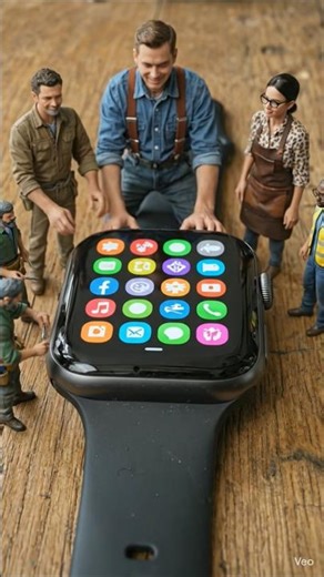 Tiny Team Fixes Cracked Smart Watch⌚Satisfying Professional Repair #tinyworkers #asmr #watch #shorts
