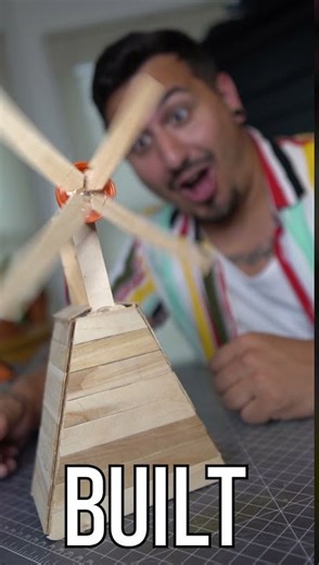 I built a desk fan with popsicle sticks
