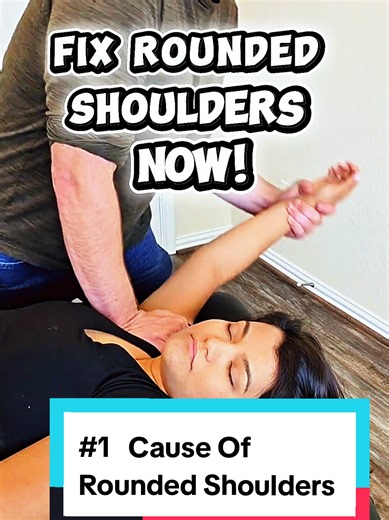 #1 Cause of Rounded Shoulders! Front-rounded shoulders and shoulder pain are extremely common in people who work at a desk, front desk workers, and anyone doing repetitive work with their hands out in front of them all day. Tightness in the pec minor can pull the shoulders forward, limit shoulder movement, and contribute to neck pain, upper-back tension, and ongoing shoulder discomfort. In this video, I’m demonstrating a pec minor release technique I use as a massage therapist to help reduce ten