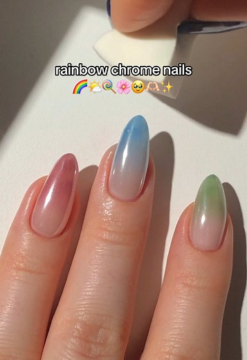 Rainbow Chrome Nails Tutorial for Vibrant Nail Art