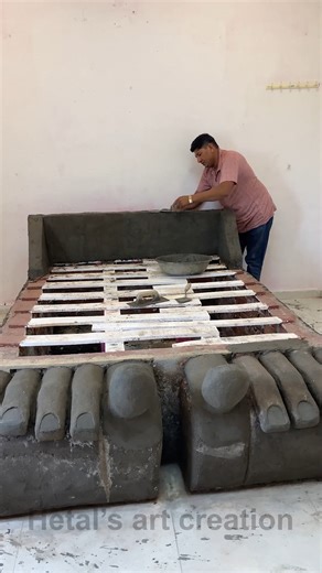 30M views · 43K reactions | Amazing Cement Bed Making - DIY | Hetal's Art - Creation | Facebook