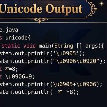 Unicode Escape Characters in Java