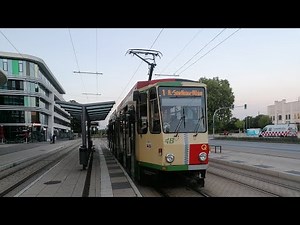 Tatra KT4D Mitfahrt von Anton-Saefkow-Allee bis Bahnhof Görden
