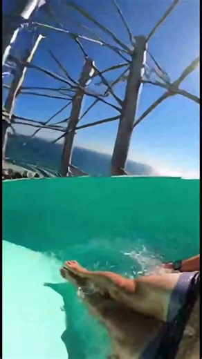 POV: The Giant Spiral Water Slide Spin 😱💦