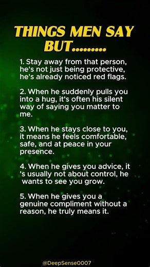 Things Men Say But Their Words Often Mean More | 5 Facts #psycholgyfacts #motivation #mindset