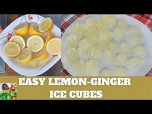 EASY LEMON-GINGER ICE CUBES | Detox & Cleanse Ice Cubes Homemade | Juicing Julie