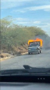 CRAZY! Truck on fire driving down the road 😱🔥 #tractor #farming #farmlife