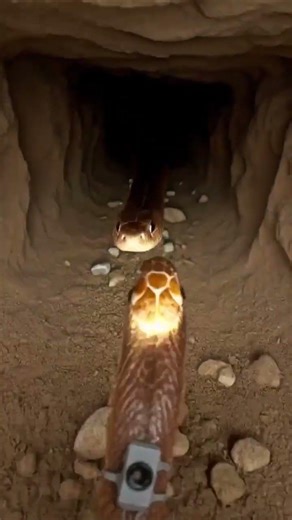 Tracking a big-headed snake up close