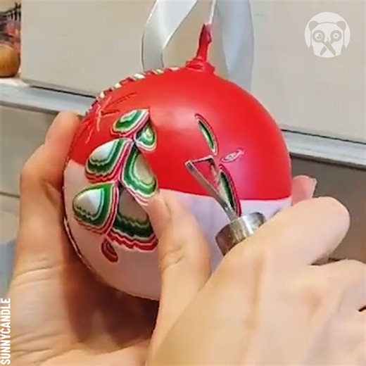 2.4M views · 10K reactions | Carving a beautiful Christmas candle Partner: sunnycandle | Crafty Panda | Facebook