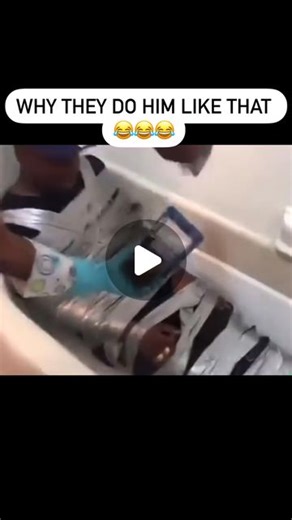 Mechee X on Instagram: "First of all why he let them tape him up like that😂🤷🏽‍♀️"