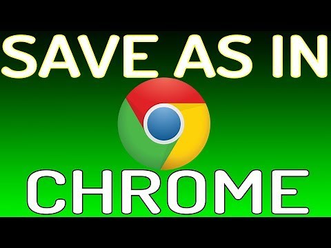 How to Save as in Chrome