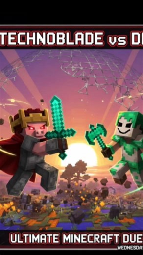 Technoblade vs Dream 🥶 #minecraft #shorts