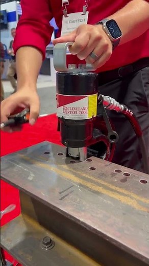 The Porta Punch from CST makes quick work of punching holes I-beams. Available at Trick-Tools!