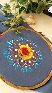 Fabric painting with Manda art teachniques. | Kavi Art Studio