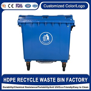 [Hot Item] Mobile Outdoor Large Capacity Waste/Recycle/Rubbish Plastic Outdoor Garbage Container