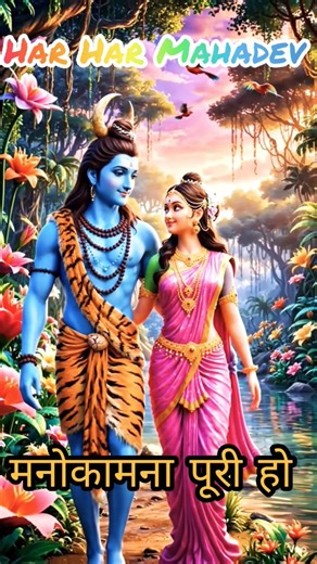 Mahadev Parvati Beautiful Scene 🌸 | Bhakti Shorts 🔥
