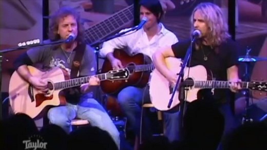 #tbt: Jack Blades and Tommy Shaw from #Styx playing 'High Enough', live at the 2009 NAMM Show. #throbackthursday #jackblades #tommyshaw | Styx