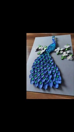 Quilled Peacock #art #diy #tutorial #quilling #quillingart #diycrafts #bastelanleitung #trending