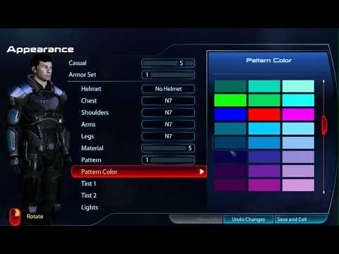 Mass Effect 3: Armour Customisation