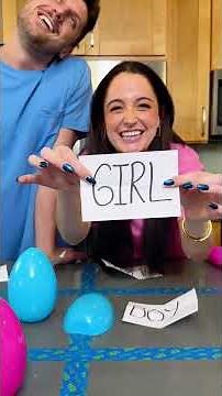 Surprise Gender Reveal with Easter Egg Hatch & Tic-Tac-Toe!💖💙