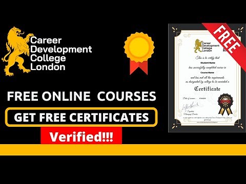 Free Online Courses from Career Development College London | Verified Free Certificates