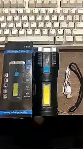 NEW Spotlight Four-Eye Strong Light Flashlight USB Rechargeable Flashlight Portable Spotlight Long-Range Shot Cob Flashlight