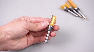 4Pcs Pattern Flush Trim Router Bit Set, 1/4 Inch Shank Carbide Bearing Carbide Router Bits with Bearings Prevent Tear-Out, Precision Cutting Milling Cutter Tool for Woodworking