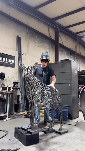 Finishing up the face on the buck! Antlers next! #metalart #metalsculpture #sculpture #metalwork #art #metalartwork #sculptures #buck #deer #deersculpture #teamesab | Jackson Williams