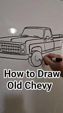 how to draw an old Chevy pickup truck