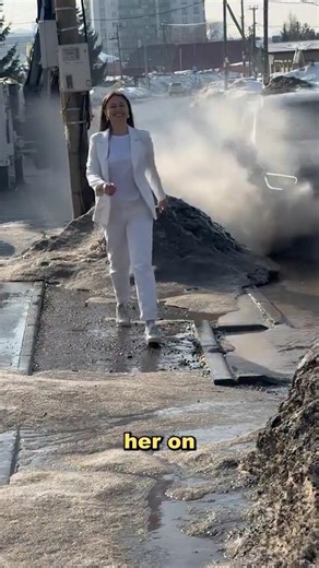 Why The Driver Didn’t Splash Her Again 😱