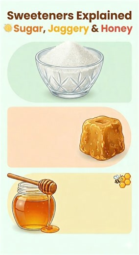 Sweeteners explained - sugar, jaggery & honey