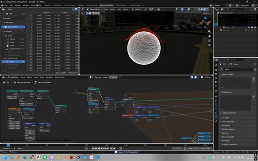Least Square Sphere fitting. The analysis method is minimize (x-c)²-r² which is a little bit wrong but works fine for sphere-like shape. Gauss-Newton method is minimize (|x-c|-r)², so it's more accurate. #b3d #gn