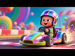 Race Car Track With Baby 🚗🎶 Fun Kids Song | Learn Vehicles & Racing for Toddlers