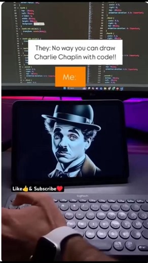 Charlie Chaplin with HTML & CSS 🎬 | JS Full Course #shorts #coding #CodingAesthetic#LoFiCoder