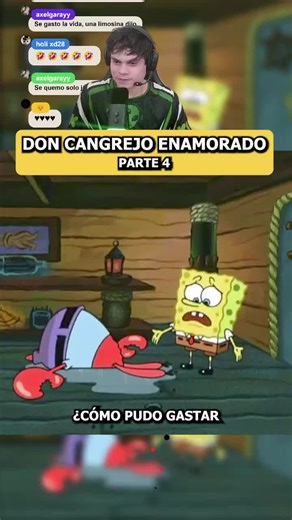 Don Cangrejo gastó 100 mil dólares en una noche, jaja 😂💸 #BobEsponja #DonCangrejoEnamorado #Parte4 #Nickelodeon #BobEsponjaMomentos