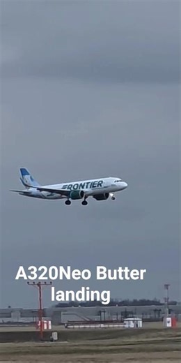 Frontier A320 Neo butter landing Cleveland Thx colins