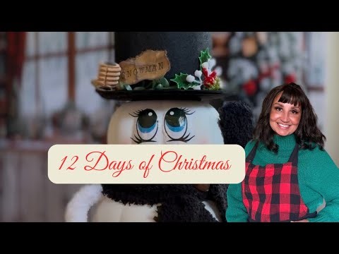 Day 5 | Cozy Snowman DIY Made from a Dollar Tree Pumpkin Stack 🎅