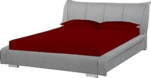 Shreem Linen Queen Waterbed Sheets, 4-Piece 100% Egyptian Cotton Attached Sheet Set with 15" Deep Pocket, Soft & Breathable Bedsheets for Water Beds, Burgundy Solid