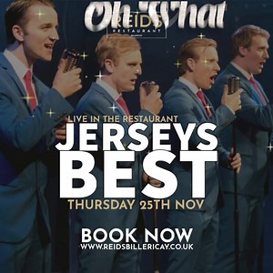 Tonight!! Tickets available on the door … you do not want to miss out.. these guys are the most authentic and amazing Jersey Boys tribute act there is! Only £39.95 with a delicious three course festive menu with plenty to choose from and a glass of Prosecco! See you tonight! 朗 #reids #jerseyboys #essexmusic #essexrestaurant #essexmums #visitessex #whatsonessex #nightoutessex #billericay #towie | REIDS Billericay | Facebook