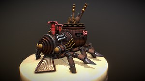 Steampunk Train - 3D model by Cookie (@cookiepop)